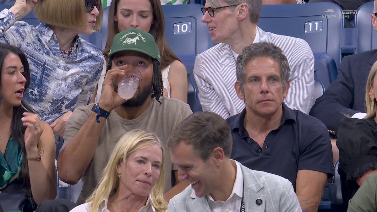 The stars are out for the Tiafoe vs. Shelton semifinal matchup at the US Open ⭐️