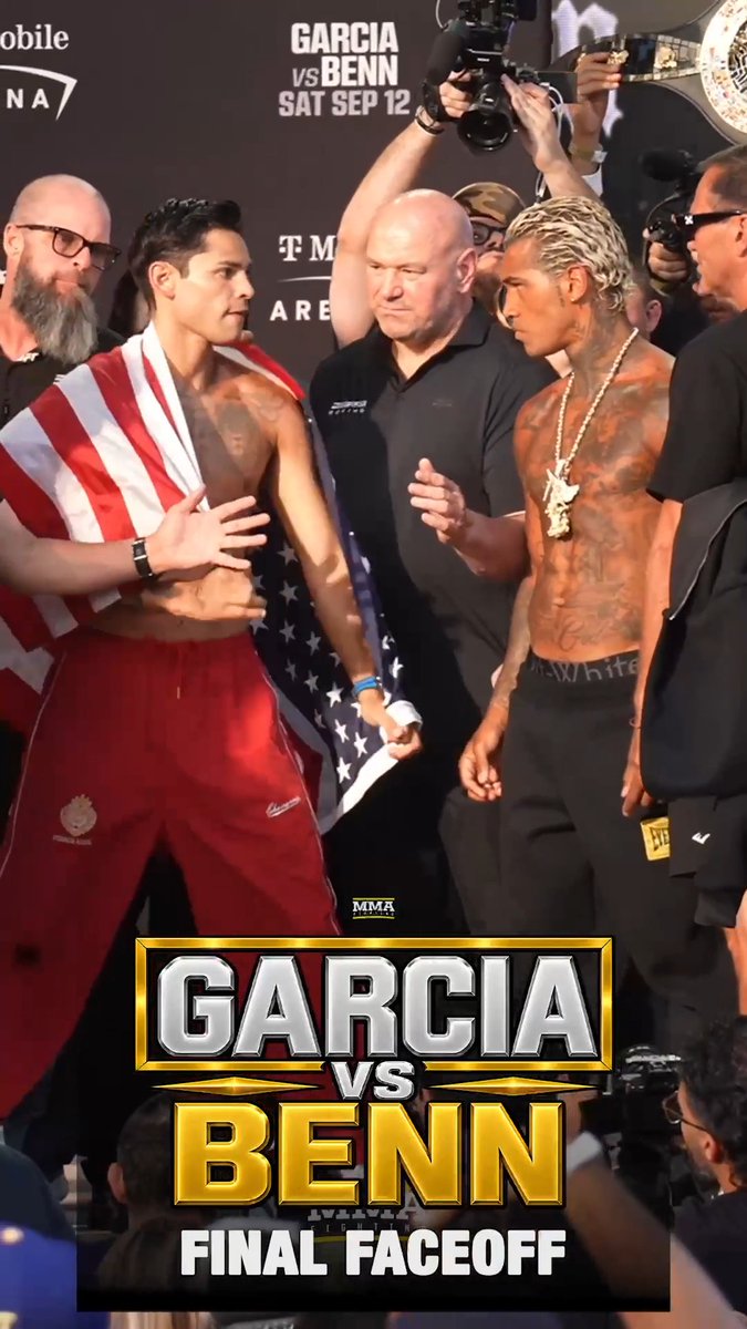 Ryan Garcia and Conor Benn face off for the final time before their WBC welterweight title fight in Las Vegas. 🏆 🥊👀 Who wins and how?? #GarciaBenn