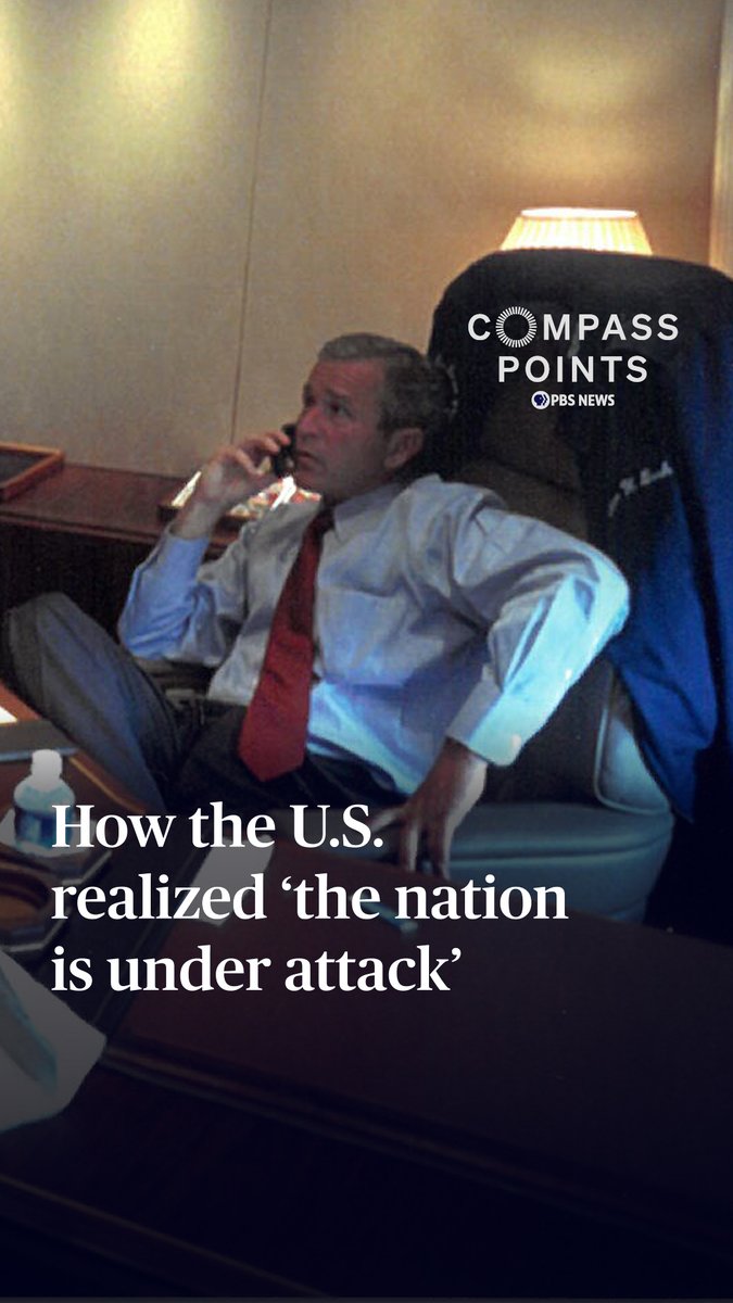 It was "perfectly clear" that the United States was under attack on Sept. 11, 2001, once a second plane hit the World Trade Center complex, says retired Rear Adm. Deborah Loewer. Loewer, former director of the White House Situation Room, was traveling with then-President George W. Bush in Florida on 9/11. She and Rob Hargis, who was the senior duty officer in the White House Situation Room on 9/11, joined Compass Points host Nick Schifrin and recalled how Bush learned the U.S. was under attack. Compass Points from PBS News analyzes prominent international affairs topics and America’s role in a shifting world, breaking down global conflicts, rising tensions, and their implications for U.S. interests. Visit the PBS News website to watch this week's episode.