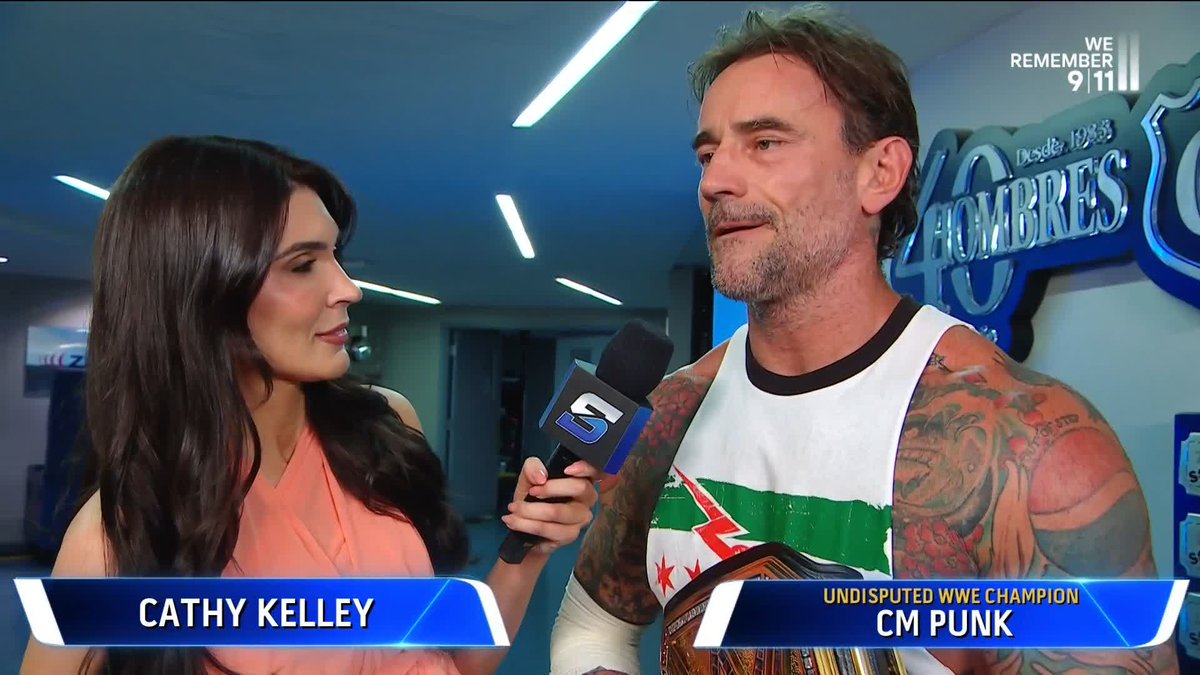 "My name is CM Punk and I have approved this message" 👏 player/coach is ready to defend the Undisputed WWE Title against Sami Zayn tonight!