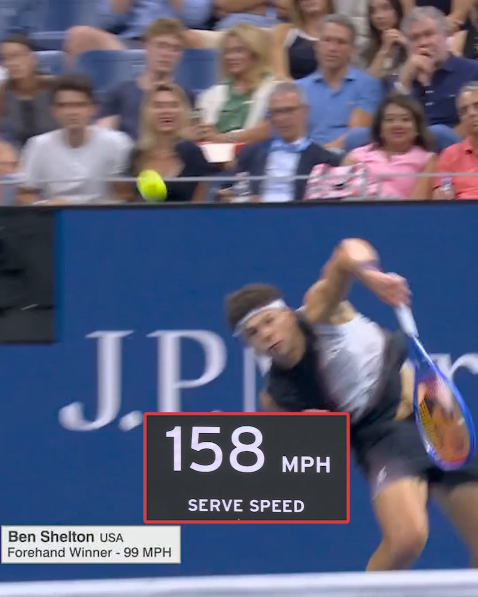 BEN SHELTON HIT THE FASTEST SERVE RECORDED AT THE US OPEN 😱 158 MPH‼️