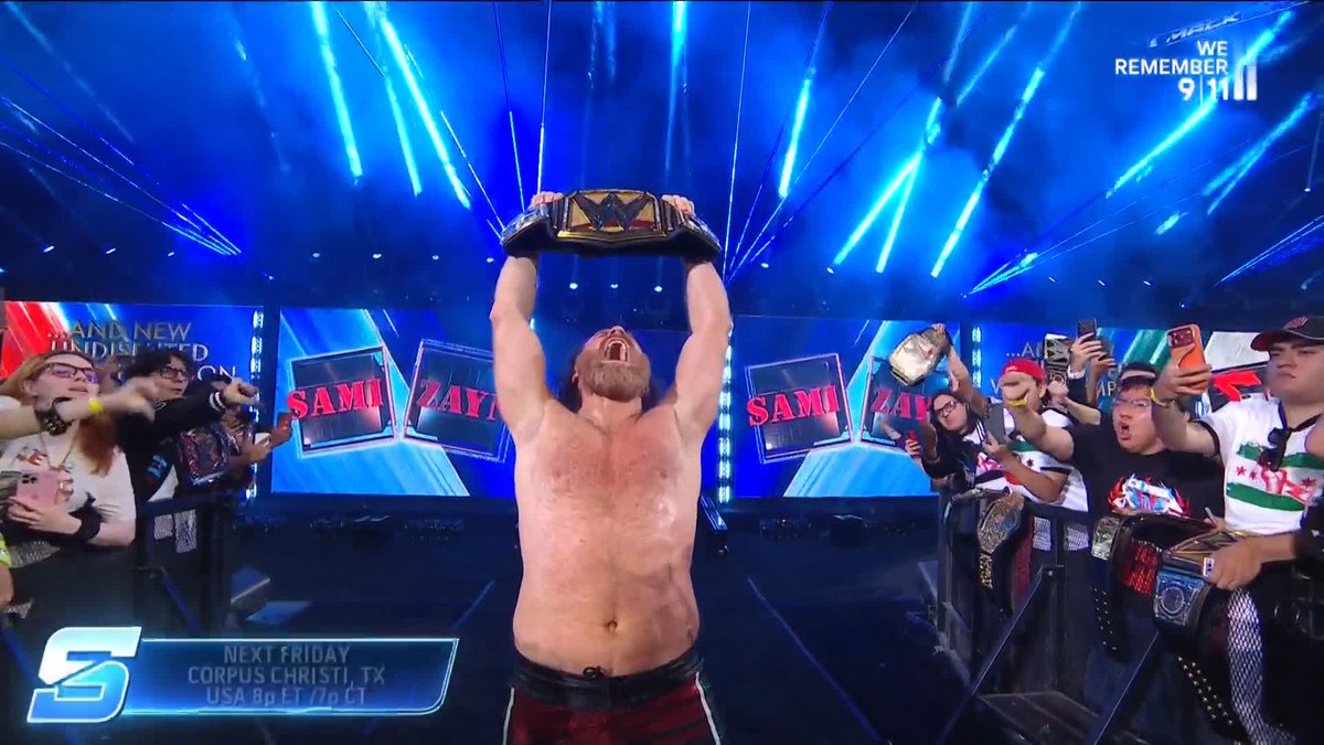 "The Last Real Good Guy" is once again WWE Champion!! 🤯 Sami Zayn