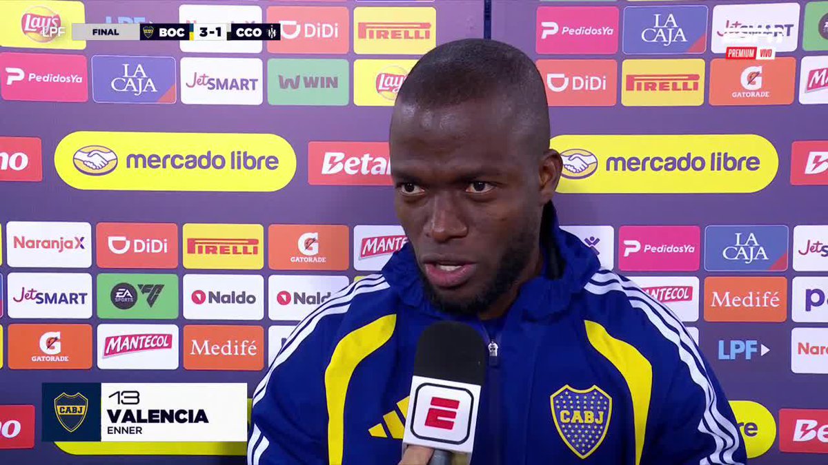 "VAN PASANDO LOS PARTIDOS Y ME VOY SINTIENDO MUCHO MEJOR. ADAPTÁNDOME A LO QUE ES BOCA" ENNER VALENCIA luego de marcar su primer gol en el Xeneize 📺 ESPN Premium | Suscribite al Pack Fútbol en