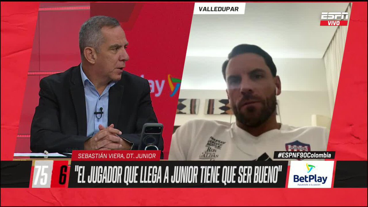 "Del Real Cartagena salimos por algo EXTRAFUTBOLÍSTICO, estábamos haciendo buen trabajo" Sebastián Viera, DT de Junior. ▶️ No te pierdas #ESPNF90Colombia en el Plan Premium de #DisneyPlus