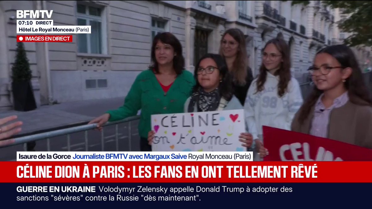 Céline Dion à Paris: des fans déjà présents au Royal Monceau pour tenter d'approcher la star