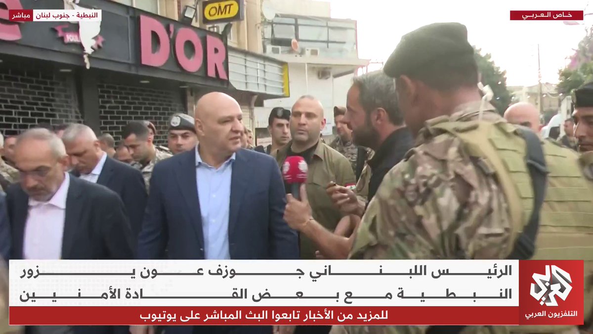 الرئيس اللبناني يرد على سؤال لمراسل التلفزيون العربي: لا مفاوضات جديدة مع إسرائيل في الوقت الحالي edmondsassine ادمون ساسين