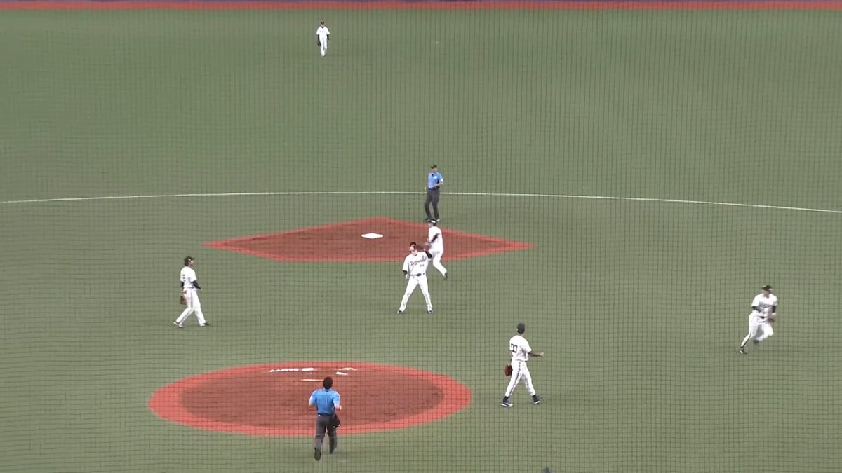 内野手全員集合👀 最後はオリックス 紅林弘太郎 選手がキャッチ💪