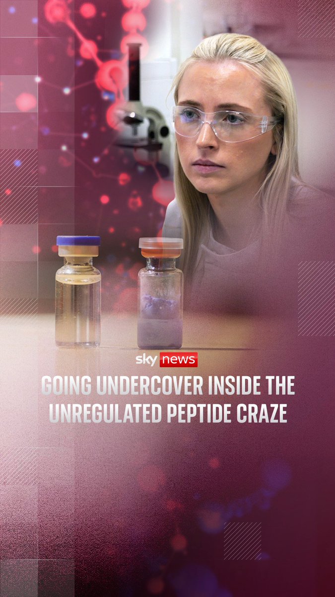 Sky's Katie Templeton-Knight went undercover to purchase and test unregulated peptides from social media, which have not been approved for human consumption - but in many cases are injected anyway. Experts say there is a world of potential when it comes to peptides, but we may never realise it unless loopholes are closed and better safety checks are in place. Watch the full investigation ➡️