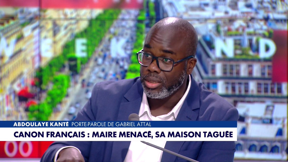 Abdoulaye Kanté, porte-parole de Gabriel Attal, après que le domicile du maire de Périgueux a été tagué : «Il y a une banalisation des menaces de tout ce qui représente la République», dans #HDProsWE Toute l'info est à retrouver sur