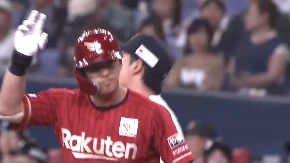【8回表終了:B 5-3 E】 宗山塁選手がツーベースで出塁。 #辰己涼介 選手がタイムリー! #RakutenEagles #強鷲革新