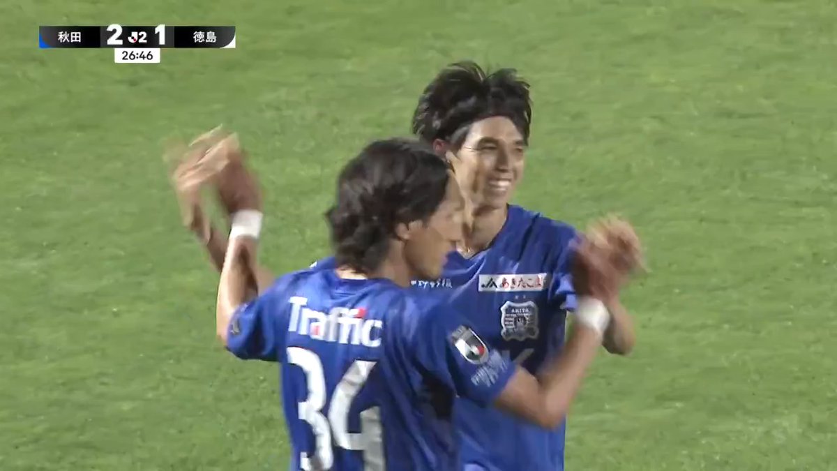🎦 ゴール動画 🏆 明治安田J2リーグ 🆚 秋田vs徳島 🔢 2-1 ⌚️ 27分 ⚽️ 鈴木 翔大(秋田) #Jリーグ