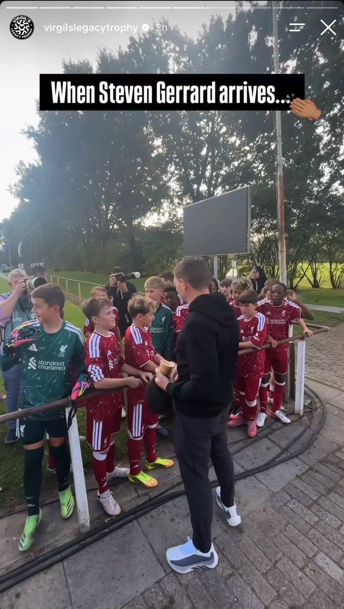 Steven Gerrard attending Virgil van Dijk’s legacy tournament showing support to all the kids 8️⃣🔴