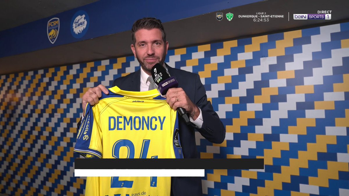 [📺 LIVE - 14H00] 🇫🇷 #Ligue2 🤩 Le maillot de Demoncy est à gagner ! 👀 Pronostiquez le score du match #FCSMFCN avec le #beinLigue2 ! #beINLigue2