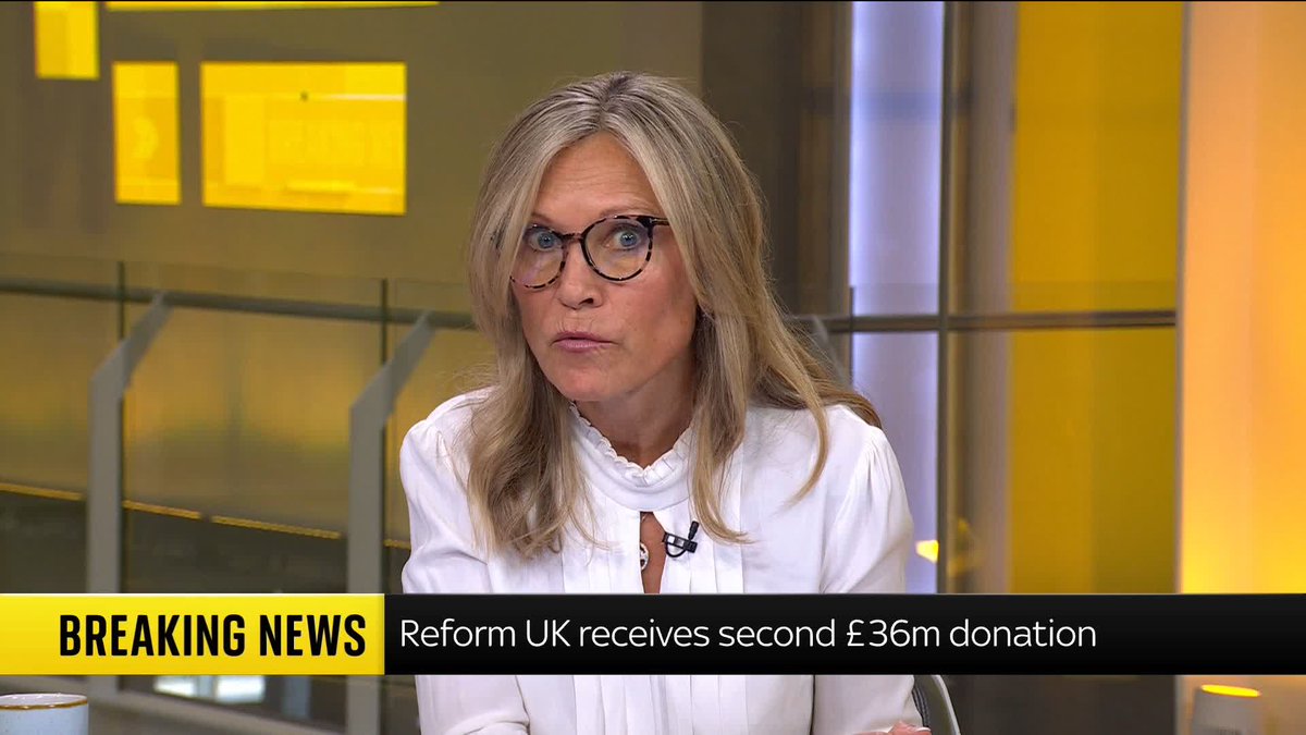 BREAKING: Reform UK has received a second £36m donation within the space of 48 hours. Crypto entrepreneur - and longstanding Reform supporter - Christopher Harborne has matched the earlier donation from British billionaire Ben Delo.