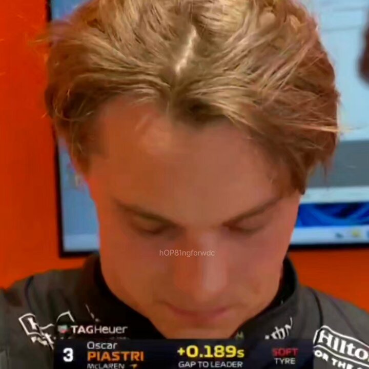 22 SECONDS CLIP OF OSCAR PIASTRI FROM FP3!!! THE CAMERA MAN WAS OBSESSED SO I AM 😭💛