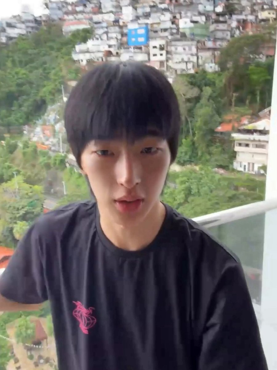 Tomoya and Seita showing us the view from their hotel room looking like newlyweds on their honeymoon lmao
