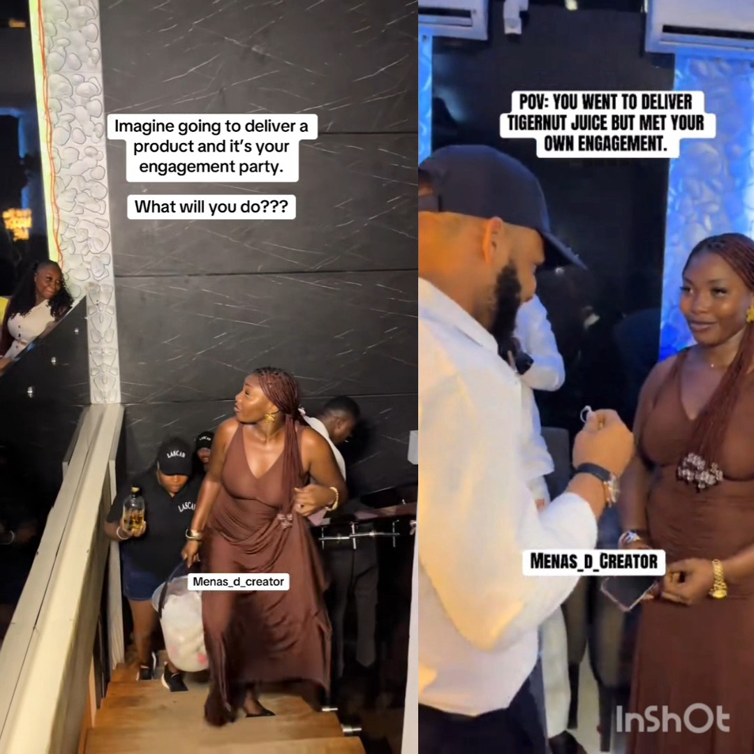 She went to deliver her Tigerknott product, not knowing that it was actually her engagement party💍🥹❤️ Menasfortis2 // TT