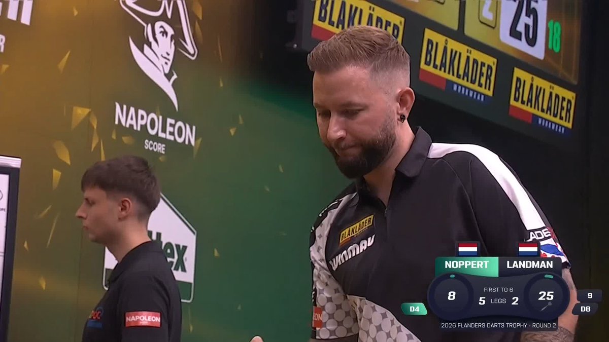 DANNY DELIVERS! 🇳🇱 Danny Noppert puts in an impressive display to ease through his all-Dutch affair against Chris Landman, averaging almost 98 in the process! 📺 #ET13