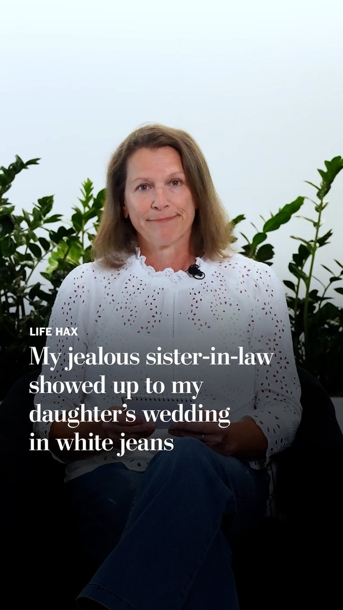 At our daughter’s festive cocktail wedding, my husband’s sister showed up in white jeans. She may be jealous because her daughter is not married. Should we confront her? Advice columnist Carolyn Hax weighs in.