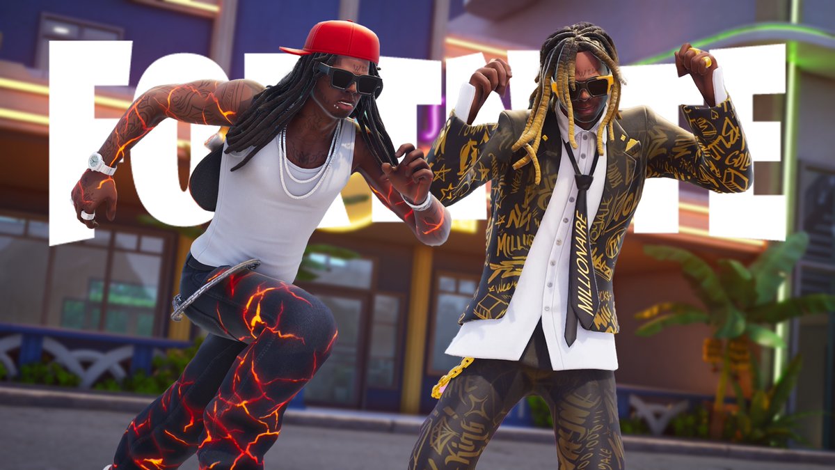 Fortnite Lil Wayne Cosmetics Showcase, available tonight! #SponsoredByEpic