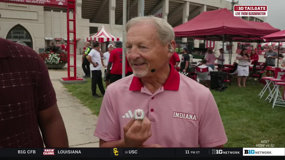 Try not to be charmed by the GOAT Don Fischer talking about his Indiana Football championship ring 🤗