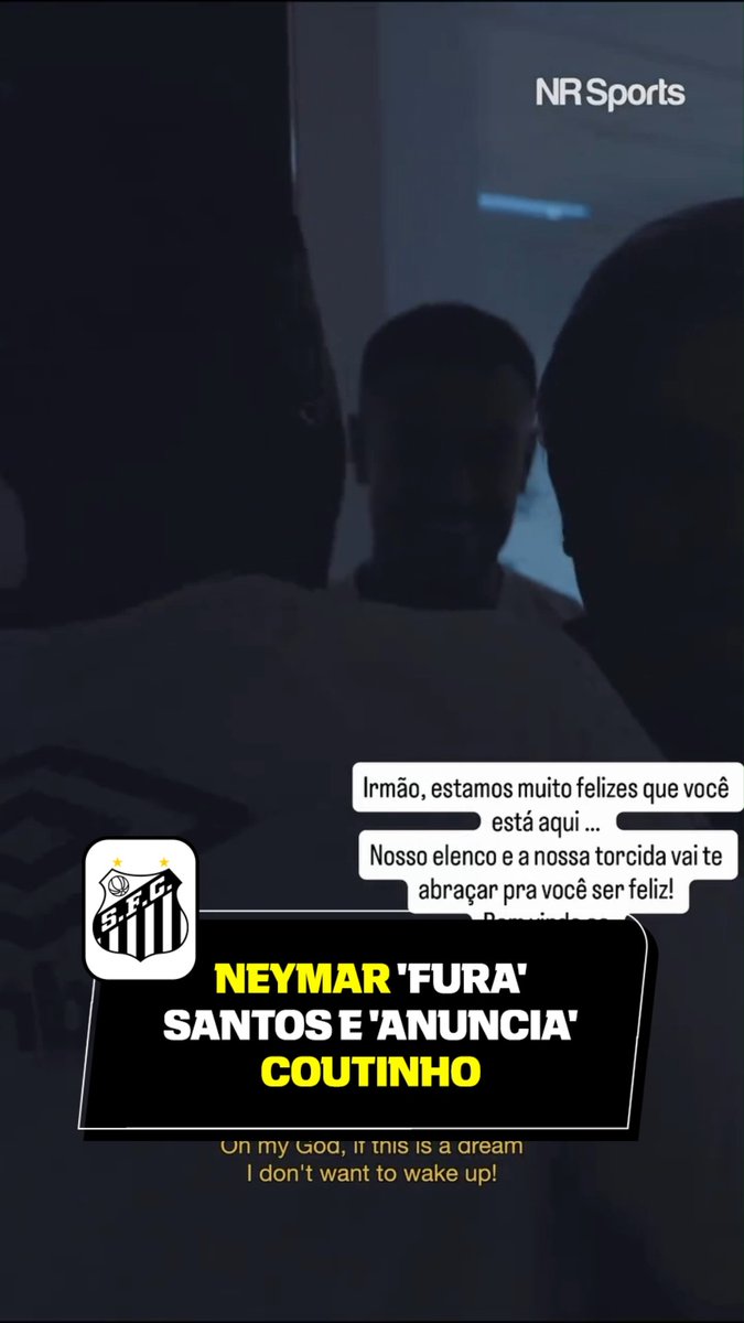 O NEYMAR ANUNCIOU ANTES DO SANTOS! 😅 🗣️ O camisa 10 do Peixe publicou um vídeo com Philippe Coutinho em suas redes sociais e deu as boas-vindas ao jogador: "Se for um sonho, eu não quero acordar! Seja bem-vindo!". via neymarjr/IG #FutebolNaESPN #santos #neymar #coutinho