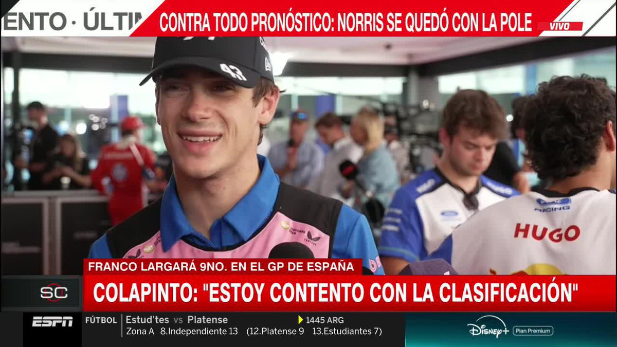 "PARA PONERLE UN POCO DE EMOCIÓN A LA QUALY". Franco Colapinto se refirió a la gran salvada que hizo en La Monumental durante la clasificación en Madring. 📺 #SpanishGP | Toda la temporada de #F1 por #DisneyPlus Plan Premium