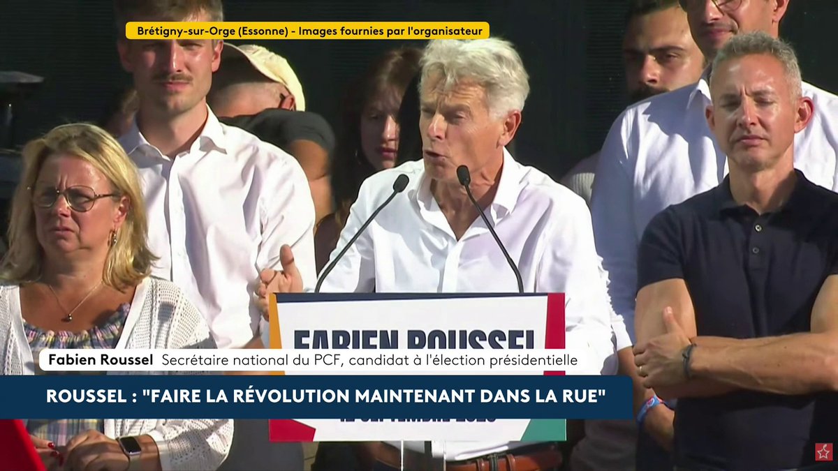 "Je vous appelle à envahir les ronds-points" : depuis la Fête de l'Humanité, Fabien Roussel (PCF), candidat à l'élection présidentielle, appelle à la mobilisation. #canal16