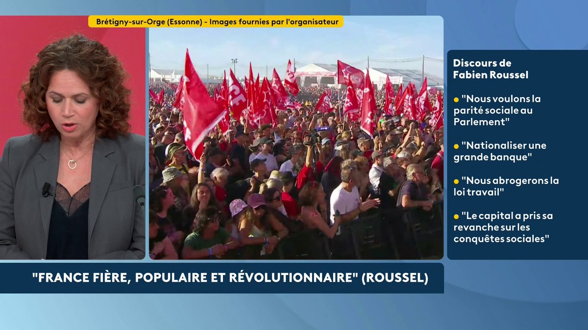🔴 Discours de F.Roussel : "Il nous avait promis un discours un peu rouge qui tache. On y est, on n'est pas déçus", analyse Antoine Oberdorff, journaliste politique à L’Opinion. Le communiste cherche aussi à "se distinguer un petit peu de LFI". #AvantLe20h #Canal16