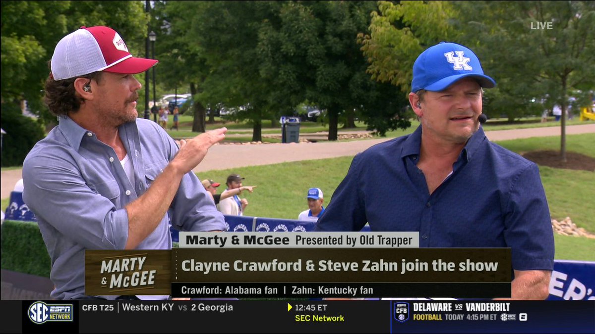 Clayne Crawford &amp; Steve Zahn from Chad Powers join Marty Smith &amp; Ryan McGee 🏈 Catch all episodes of Chad Powers on Hulu and Disney+ 🍿
