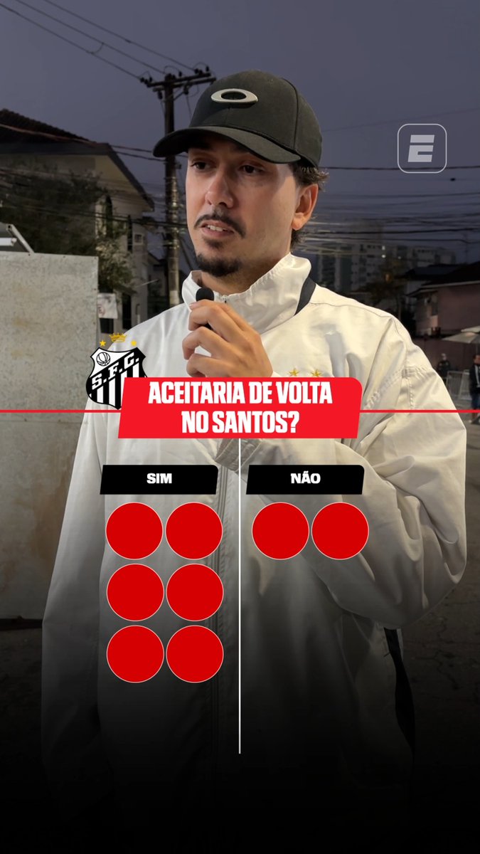PORTAS ABERTAS PARA A VOLTA DESSES EX-JOGADORES AO SANTOS OU É MELHOR DEIXAR PARA LÁ?⚪⚫ Concorda com o torcedor santista, fã de esporte? #FutebolNaESPN #Santos