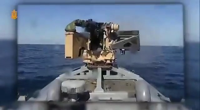 Reportedly footage from the first "combat" between two unmanned naval drones in the Black Sea. Ukraine released this footage claiming to show a Sargan 3000 USV, armed with a 12.7mm main gun, engaging and destroying a Russian unmanned naval drone. Plan for future robot wars accordingly.... #navy #drone #WTF #drones #unmanned #war #ukraine #russia #dshk #127mm #BlackSea