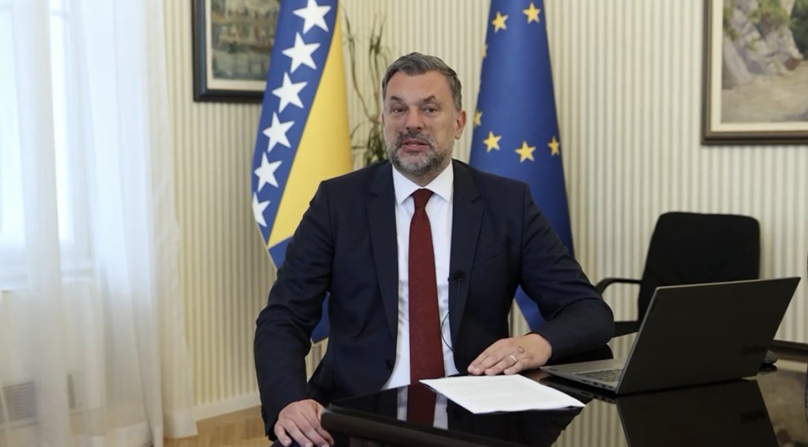 Special address by 🇧🇦 Minister of Foreign Affairs Elmedin Dino Konaković, delivering an urgent and direct appeal to European leaders, the leaders of the United States and the United Kingdom, OIC member states, and all those who stand for international law, peace, European values, and the stability of the Western Balkans: Act now. Before it is too late. European External Action Service - EEAS 🇪🇺 European Commission Kaja Kallas Marta Kos Department of State Secretary Marco Rubio Foreign, Commonwealth & Development Office OIC EU in Bosnia and Herzegovina US Embassy Sarajevo United Nations BiH TB