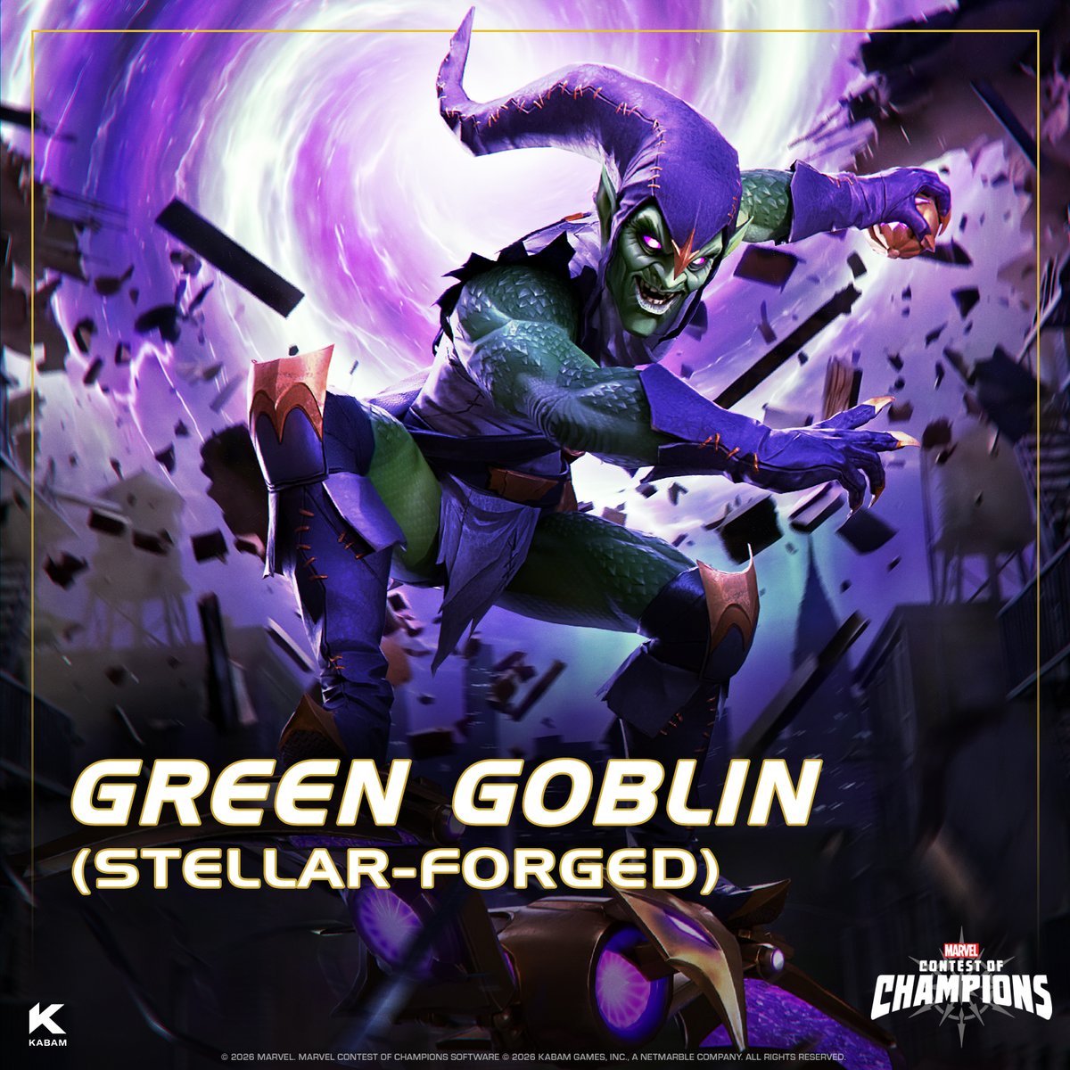 Green Goblin is back as a Science Champion, and he got a Stellar upgrade to his Oscorp Weaponry!✨