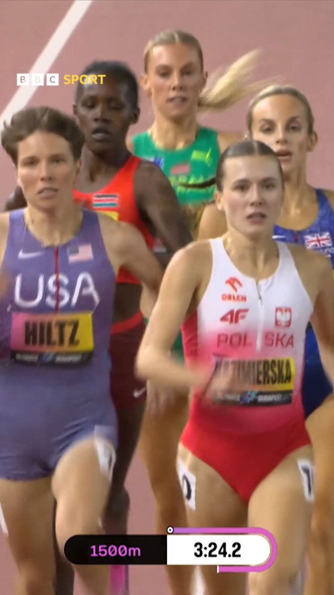 0.17s 🤏 Georgia Hunter Bell came SO close to winning the women's 1500m at the World Athletics Ultimate Championship.