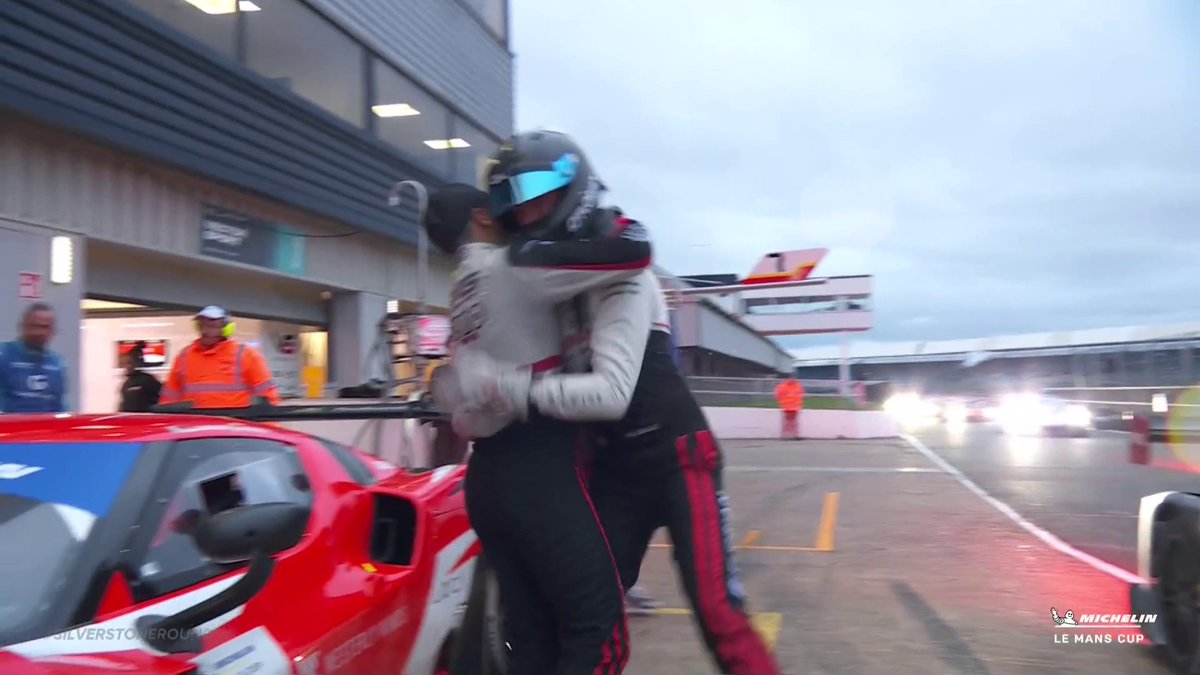 This is what victory means for ANS Motorsport! Watch the podium ceremony LIVE and FREE on FIAWEC+ 📺 #LMC #Michelin #SilverstoneRound