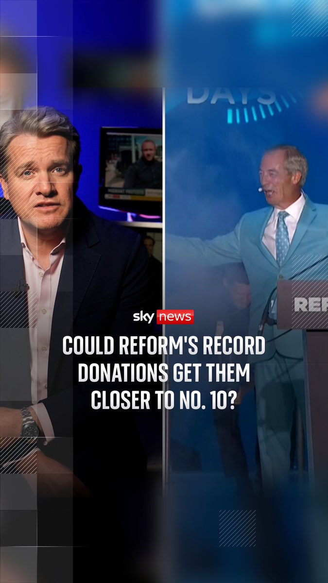 Do record-breaking donations put UK politics on a 'level playing field'? People and politics correspondent Nick Martin delves into the large sums of money being donated to Reform UK - and how it is shaping politics in Britain.