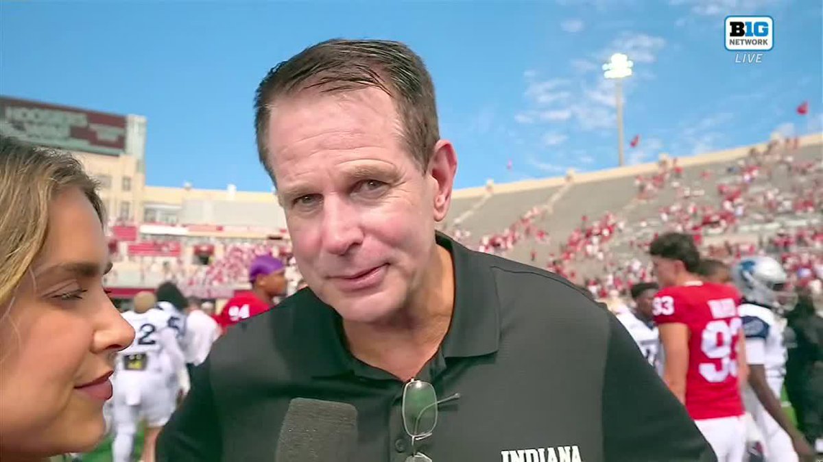 Curt Cignetti spoke with Brooke Fletcher after Indiana Football's shutout win over Howard.