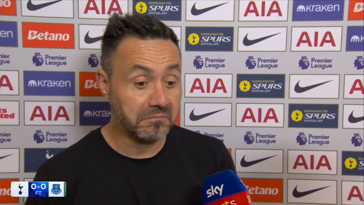 "I think we played very well the first 30 minutes" "We lost energy because our physical condition is not the best" 🪫 Roberto De Zerbi speaks after another goalless outing for Spurs 🎙️