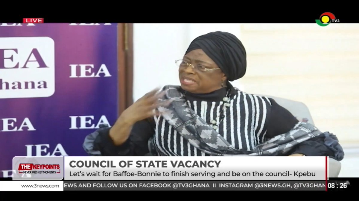 Former Chief Justice Sophia Akuffo has disclosed that she filed a disagreeing opinion on the removal of former Chief Justice Gertrude Torkornoo, stating she disagreed with the grounds because "the threshold was rather low." #TheKeyPoints #TV3GH