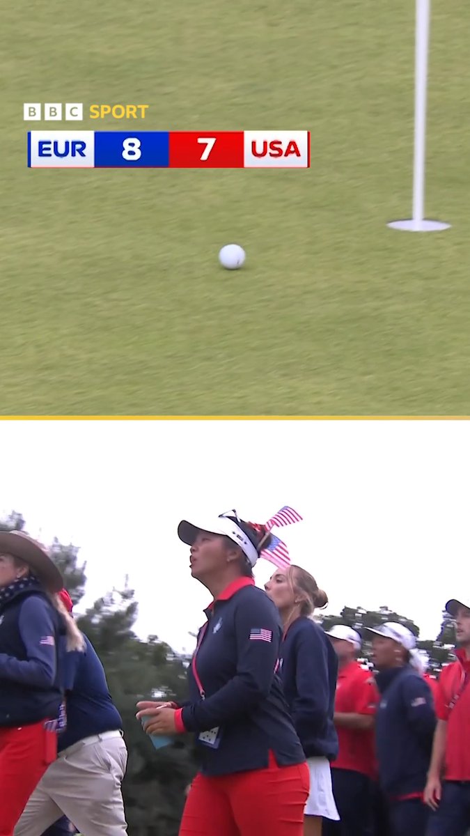Jennifer Kupcha helped save US hopes at the Solheim Cup. 😮 The reaction tells you everything!
