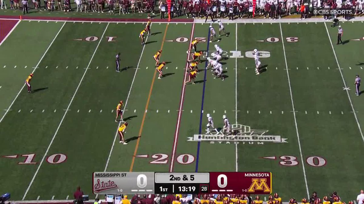 Just like that! Kamario Taylor and Mississippi State Football march down the field on the first drive.