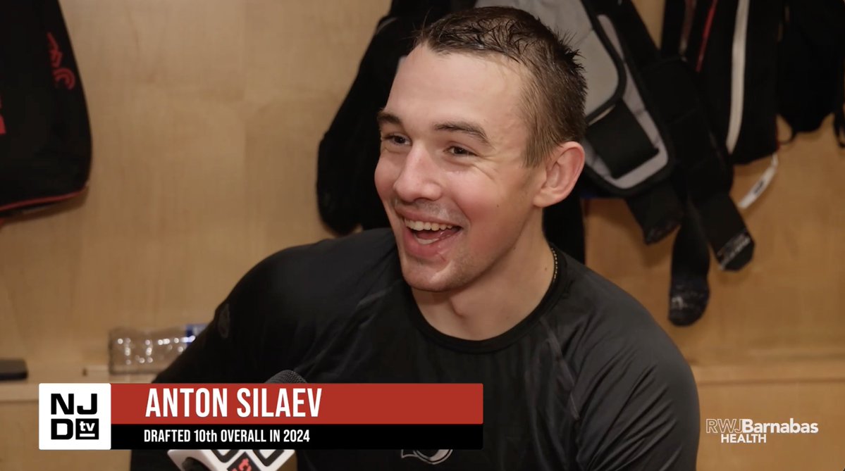 Talk about making a big entrance. After a two-year wait, Anton Silaev is finally in Jersey for his first Devils Rookie Camp. #NJDevils | RWJBarnabas