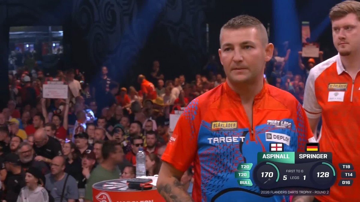 ASPINALL SWEEPS SPRINGER ASIDE! Nathan Aspinall averages just shy of 106 in a 6-1 victory over Niko Springer, as The Asp races into the final day of action in Antwerp! 📺 #ET13