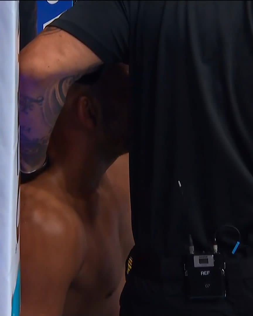 Picked him apart 😮‍💨 Yousri Belgaroui continues to prove he is the real deal with another finish in RD1! [ #NocheUFC is LIVE NOW on @ParamountPlus ]
