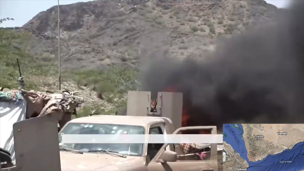 *graphic warning* Footage reportedly showing the aftermath of a recent Houthi (Shia) ambush on government (Sunni) forces along route Mocha–Dhubab in the western coastal province of Taiz. Avoid Yemen accordingly... #Mocha #Pkm #ambush #war #shia #sunni #islam #iran #israel #saudiarabia #inflation #dshk #toyotathon #BabalMandab #oil #diesel #hilux