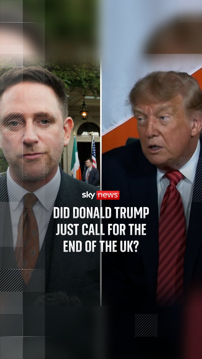 Did Donald Trump just call for the end of the UK? Sky’s Ireland correspondent Stephen Murphy unpacks Donald Trump’s latest remarks on his visit to Dublin. The US president raised eyebrows as he said a unified Ireland would be "fantastic".
