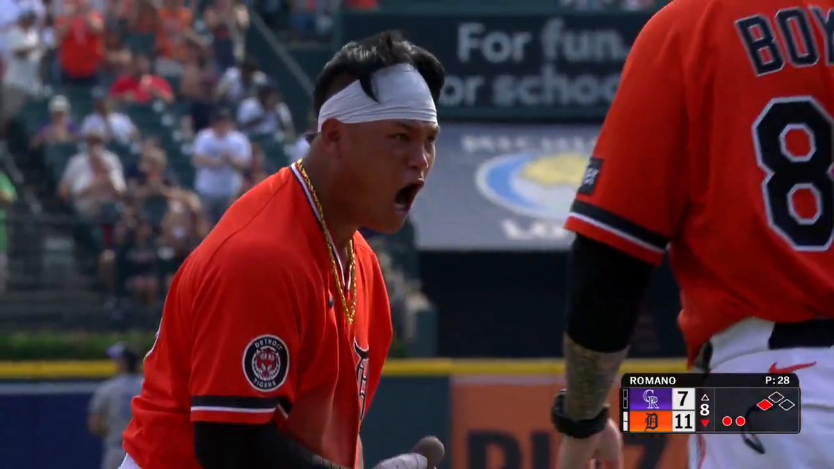 Hao-Yu Lee’s triple made it a SEVEN-run 8th inning for the @Tigers 😮