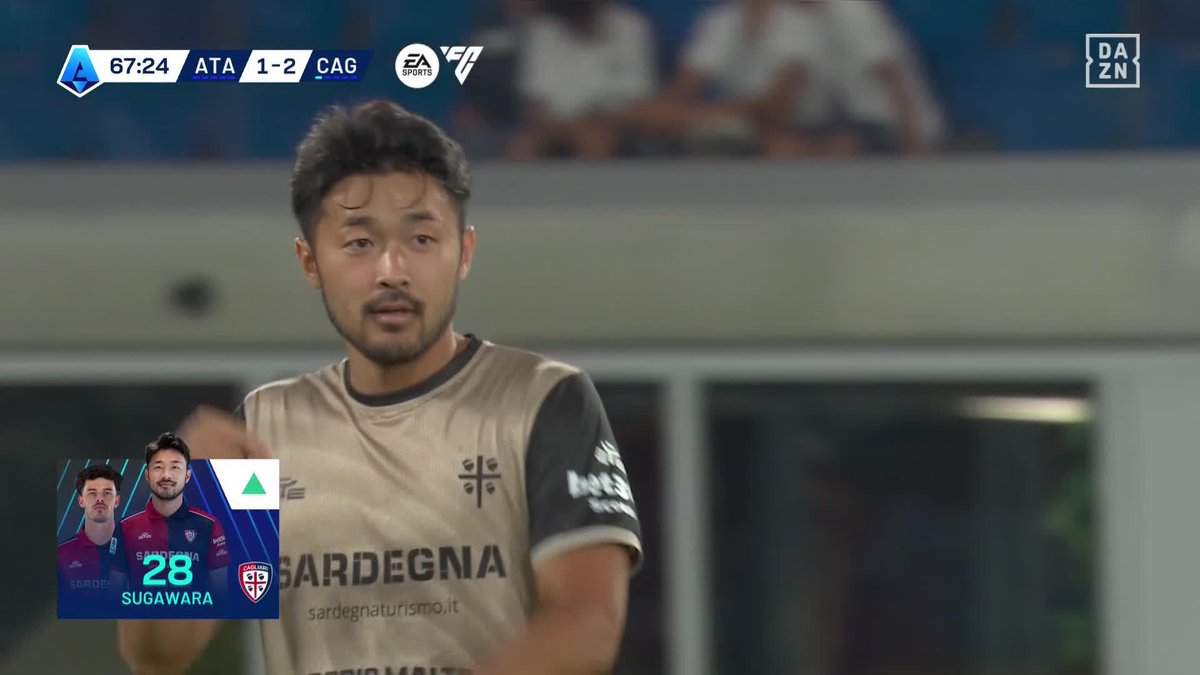 カルチョの古豪で新たな船出 さぁ、右サイドを駆け上がれ 🇯🇵菅原由勢 カリアリでデビュー戦✨ 🇮🇹セリエA 第4節 🆚アタランタ×カリアリ #セリエA #だったらDAZN