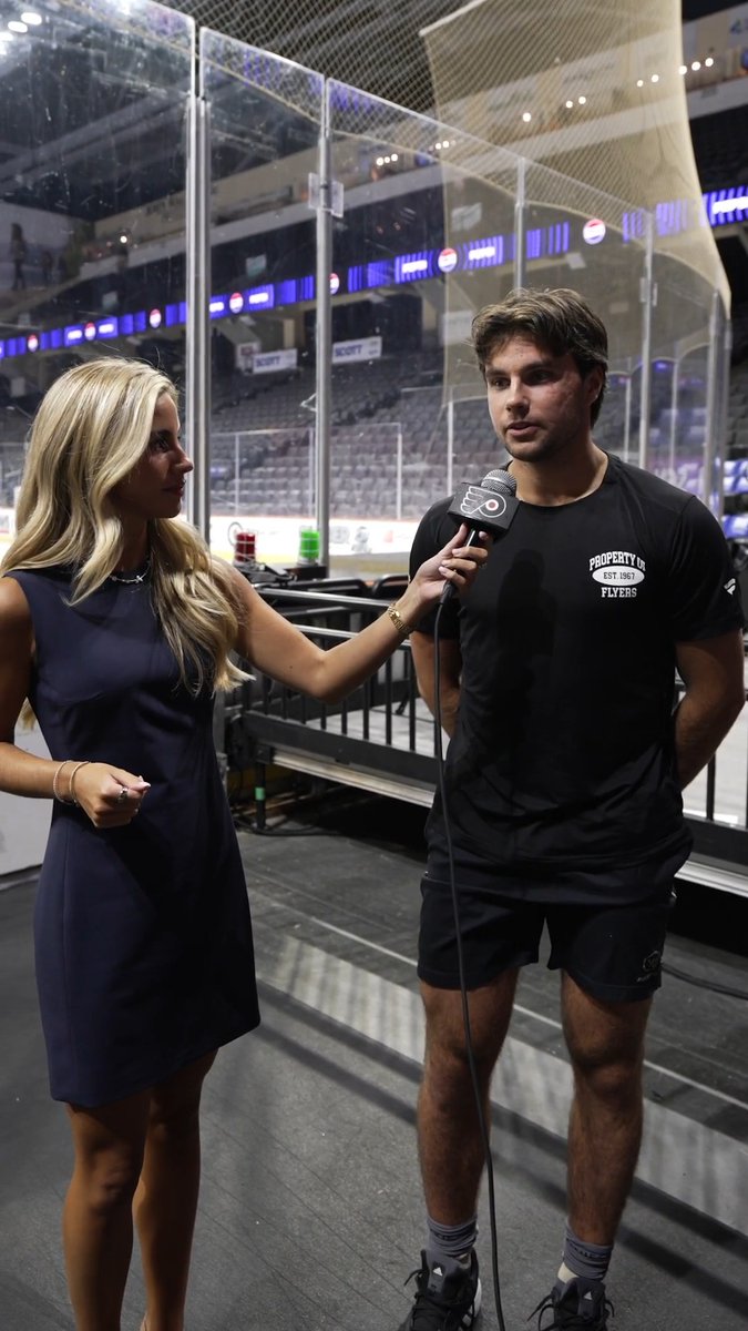 Jett Luchanko is back on the ice and ready to fly. #LetsGoFlyers | Kendall Skalicky